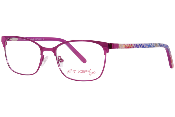  Betsey Johnson Be Kind Eyeglasses Youth Kids Girl's Full Rim Square Shape 