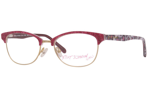 Betsey Johnson Girls CAJJ Eyeglasses Youth Girl's Full Rim Round Optical Frame