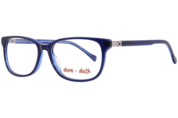  Demi + Dash Quest Eyeglasses Youth Kids Boy's Full Rim Rectangle Shape 