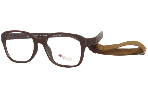  Dilli Dalli Mud-Slide Eyeglasses Youth Full Rim Rectangle Shape 