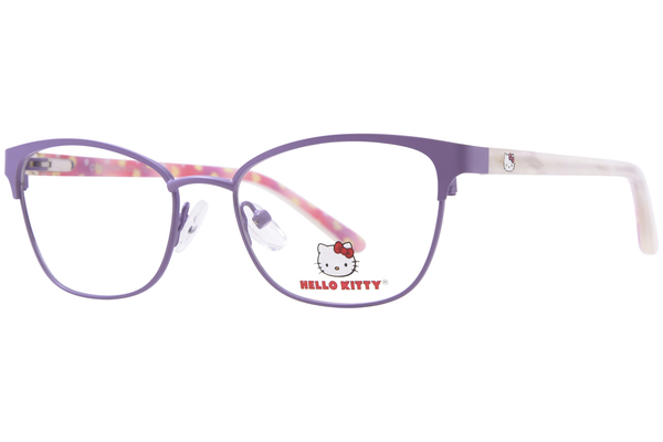 Hello Kitty HK371 Eyeglasses Youth Kids Girl's Full Rim Round Shape