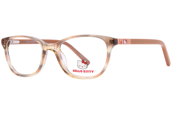  Hello Kitty HK372 Eyeglasses Youth Kids Girl's Full Rim Round Shape 