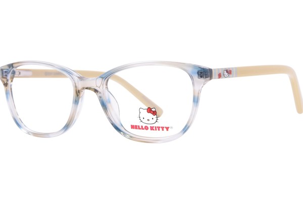  Hello Kitty HK372 Eyeglasses Youth Kids Girl's Full Rim Round Shape 