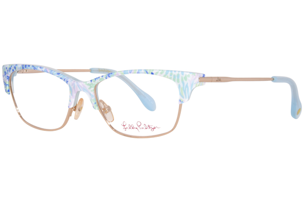 Lilly Pulitzer Bunny Eyeglasses Youth Girl's Full Rim Rectangle Shape