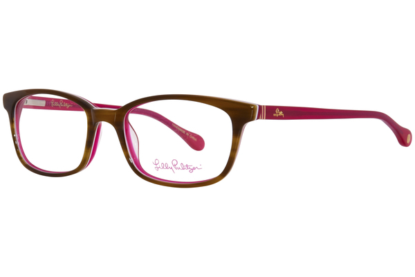  Lilly Pulitzer Dossie Eyeglasses Youth Girl's Full Rim Rectangle Shape 