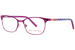 Betsey Johnson Be Kind Eyeglasses Youth Kids Girl's Full Rim Square Shape