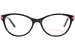 Betsey Johnson Eye Heart U Eyeglasses Girl's Full Rim Oval Shape